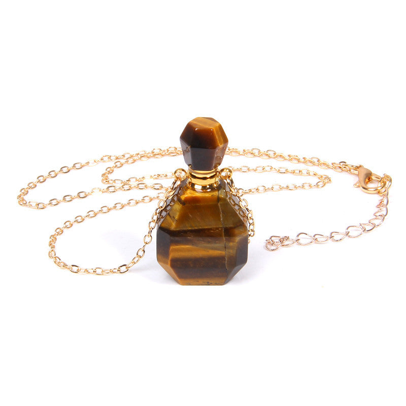 Perfume bottle crystal pendant necklace - Minihomy