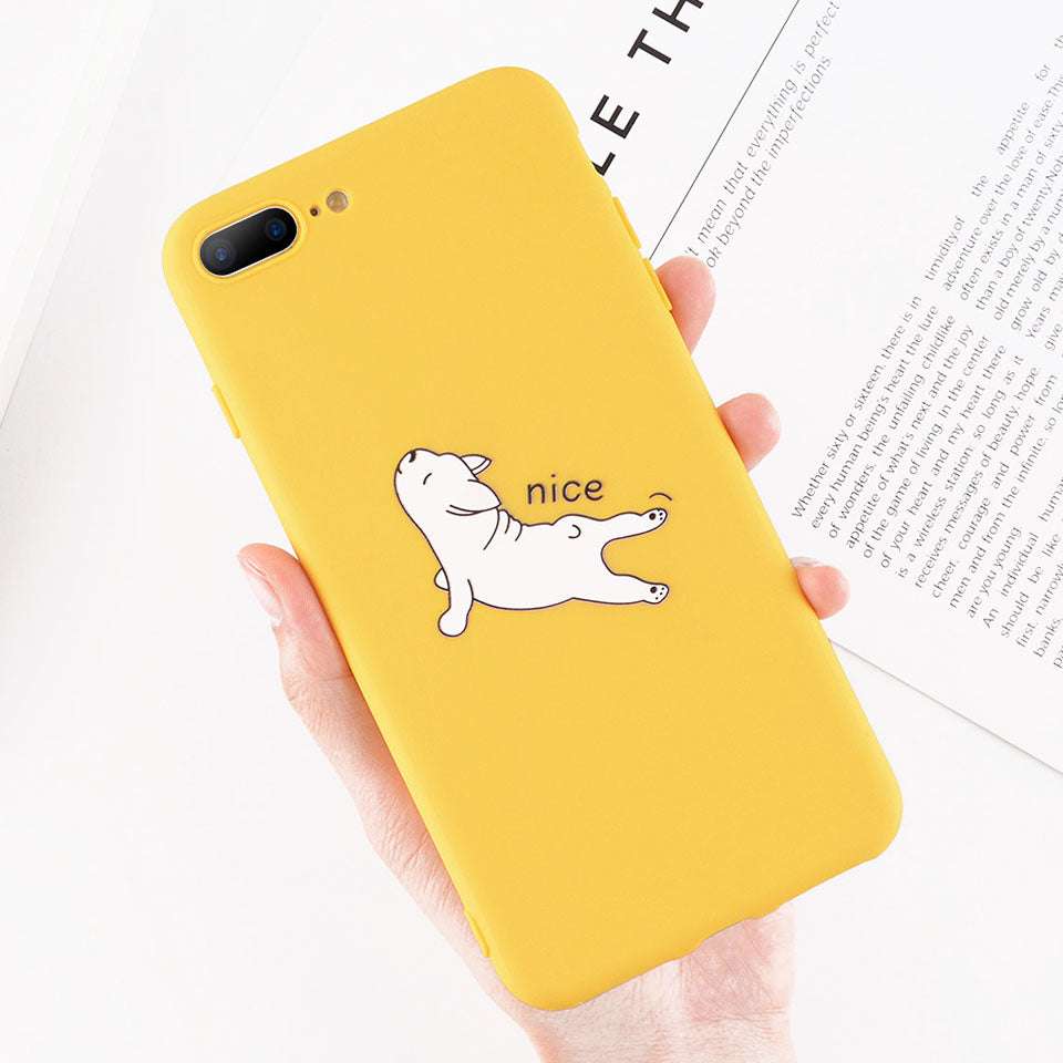 Funny Cartoon Giraffe Phone Case For 7 8 Plus TPU Silicone Back Cover - Minihomy