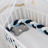 Baby Bumper Bed Braid Knot Pillow Cushion Bumper for Infant - Minihomy