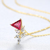 S925 Sterling Silver Floral Micro Pendant Female Necklace