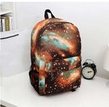 Galaxy Stars Universe Space School Book Shoulder bag printing backpack travel backpacks - Minihomy