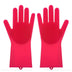 Silicone Heat-resistant Cleaning Brush Scrubbing Gloves - Minihomy