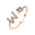 Adjustable 26 Initial Letter Ring Fashion Jewelry For Women - Minihomy