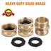 MATCC Garden Hose Adapter Hose End Caps 3/4 Inch GHT Brass Hose Connector Male to Male Female to Female Fittings 2 Kits 4 Pack Garden Hose Caps - Minihomy