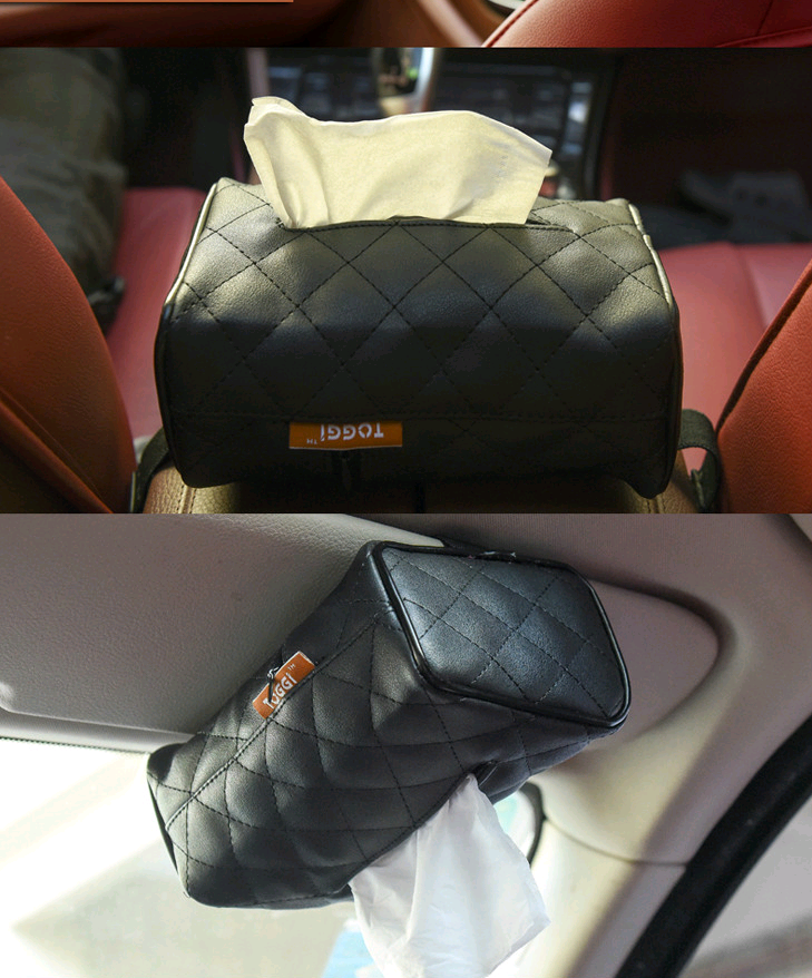 Sun visor chair back-mounted car interior tissue box creative car supplies paper towel set