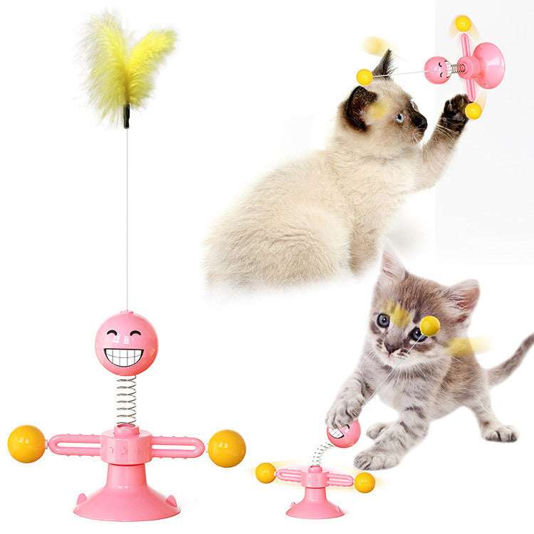 Cat Turntable Cat Windmill Toy Glowing Toy - Minihomy