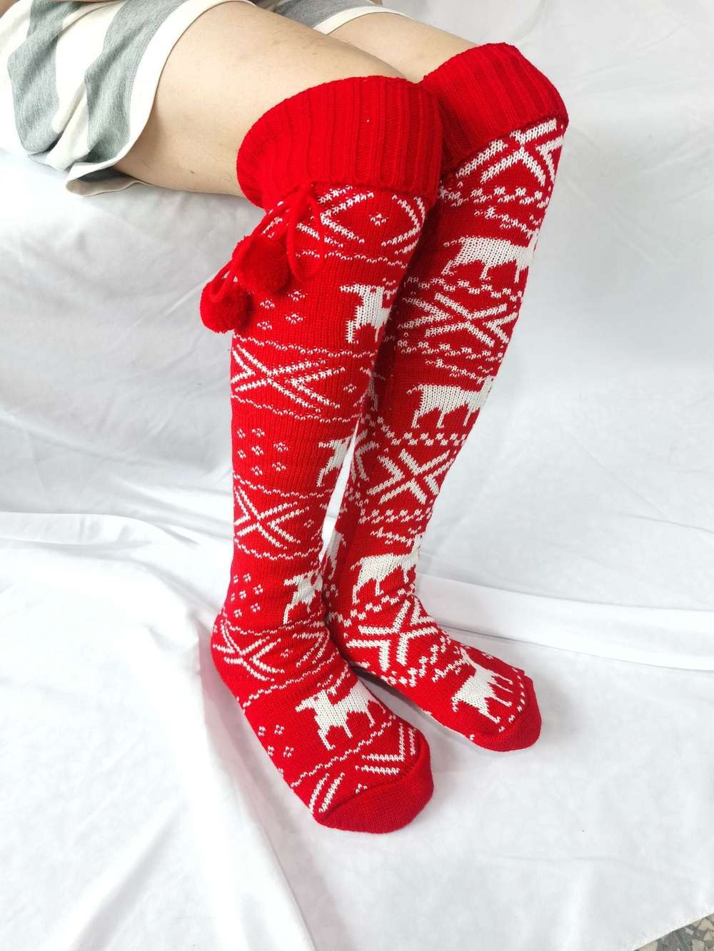 Christmas Stockings Pile Stockings Woolen Socks - Minihomy