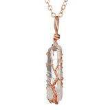 White Crystal Life Tree Necklace