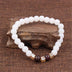 Garnet white jade bracelet - Minihomy