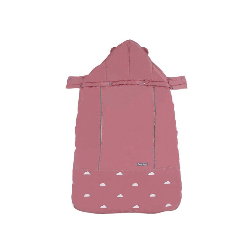 Baby out of the windproof cloak straps are thickened to keep warm sleeping bag - Minihomy