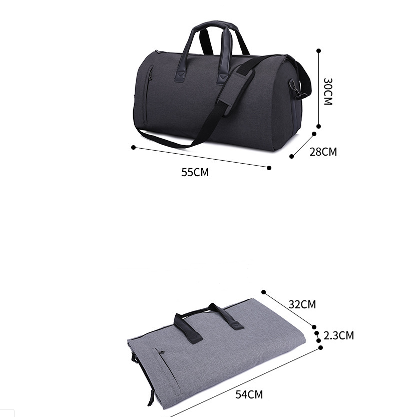 Large capacity travel bag portable cylinder folding suit bag - Minihomy