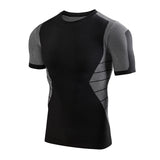 Men's new seamless knit tight-fitting short sleeves - Minihomy