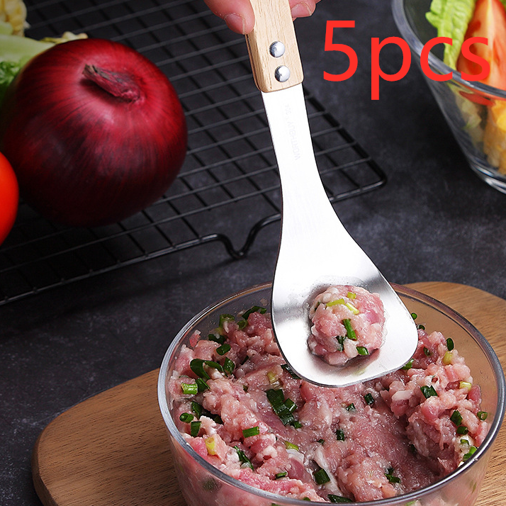 Stainless Steel Pressed Meatball Maker Granules Tool Creative Homemade Lean Meatballs Kitchen Gadgets - Minihomy