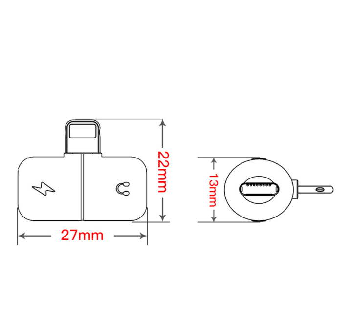 Headphone Adapter 8X Three-in-One Converter Line Charging Listening Songs Eating Chicken Splitter Capsules - Minihomy