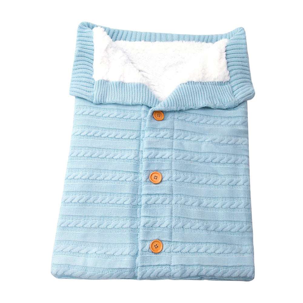 Baby Thickened Plus Velvet Warm Soft Newborn Baby Wrap Blankets Baby Sleeping Bag - Minihomy