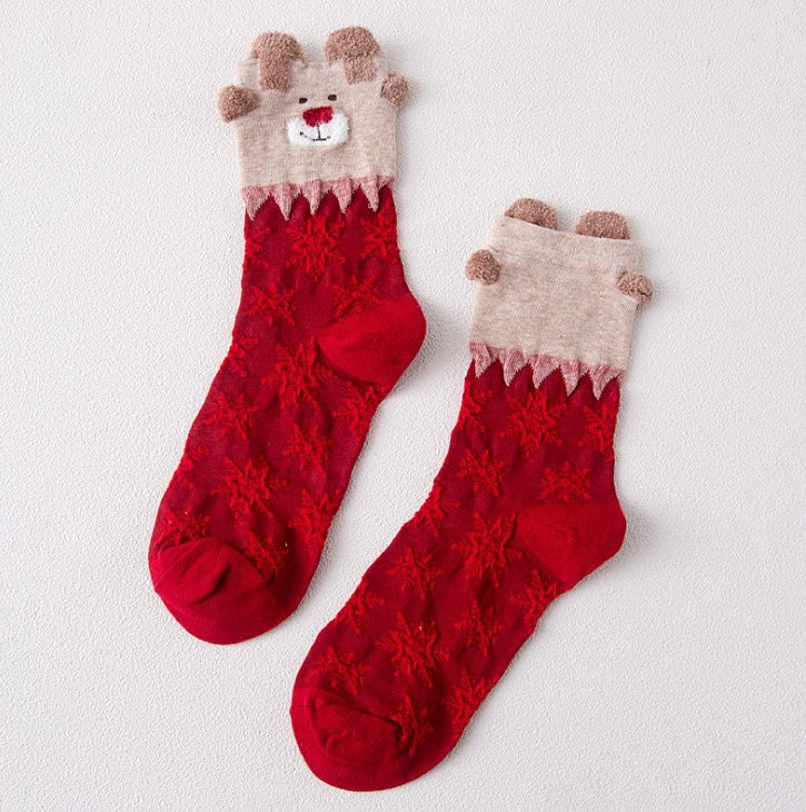 Cute Santa Claus Christmas Socks for Holiday Fun - Minihomy