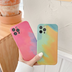 Phone Case Oil Painting Gradient Geometry Soft Silicone Cases For iPhone - Minihomy