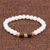 Garnet white jade bracelet - Minihomy