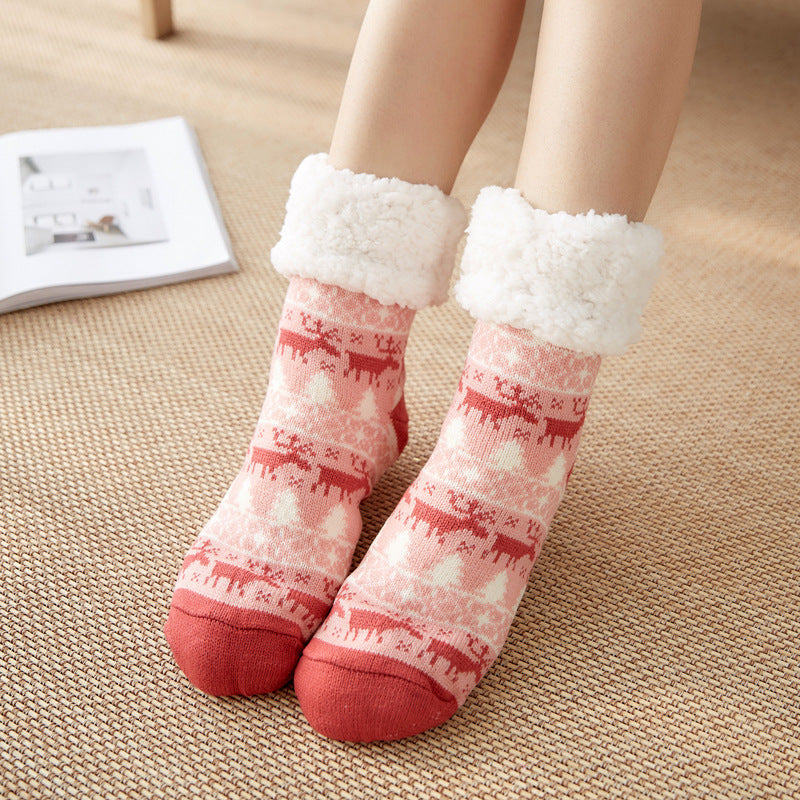 Christmas Socks Female Mid-tube Floor Socks - Minihomy