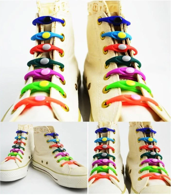 Silicone Elastic Multi-size Horn-shaped Shoelaces