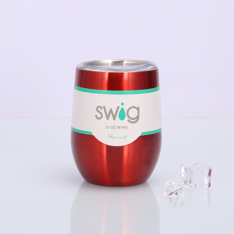 Swig Eggshell Cup 12oz Stainless Steel Wine Mug - Minihomy