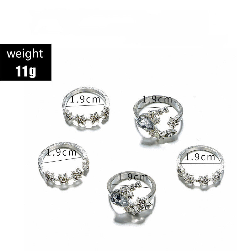 Simia 5-Piece Diamond Set Ring - Minihomy