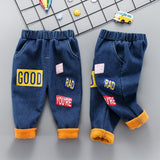 Baby Winter Plus Velvet Jeans - Minihomy