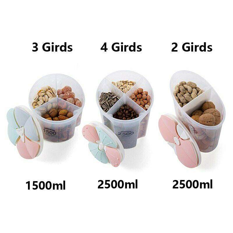 Healthy Containers Cereal Grain Dry Food Storage Tank Transparent Cover Plastic Case - Minihomy