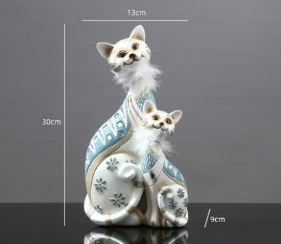 Cute Cat Decoration Desktop Creative Home Accessories Living Room Wine Cabinet Porch Decoration - Minihomy