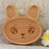 Cute wooden cartoon rabbit face dinner plate - Minihomy