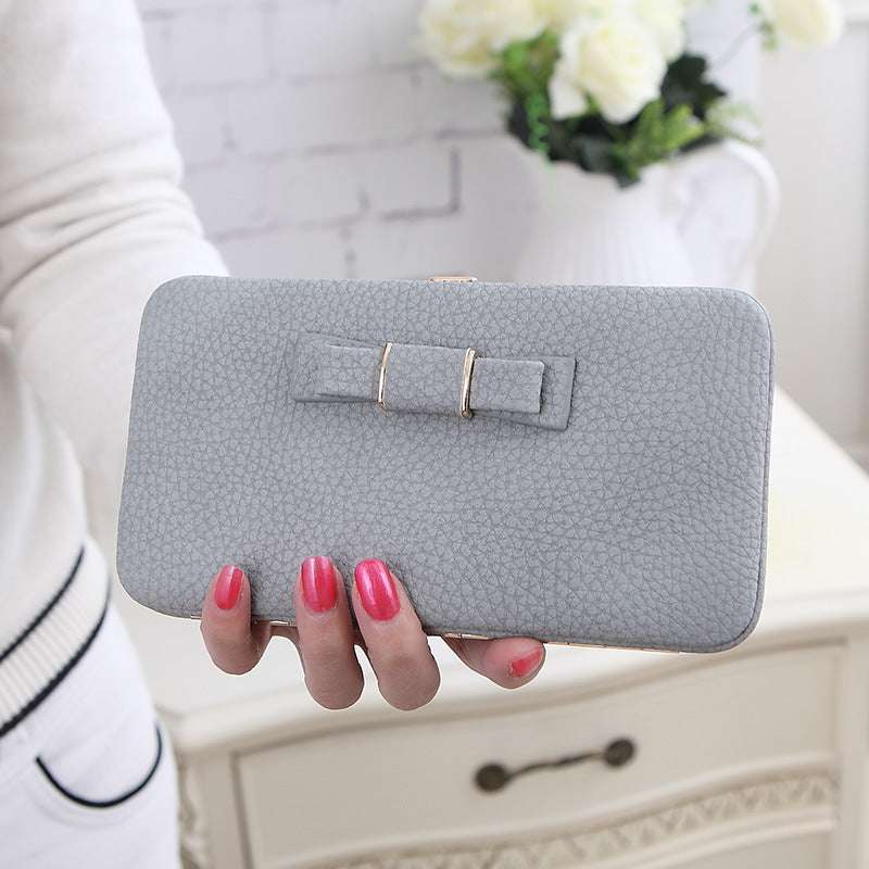 Bowknot Clutch Wallet - Long Style Wallet for Women - Minihomy