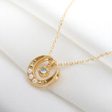 Golden Moon Moonstone Clavicle Necklace - Minihomy