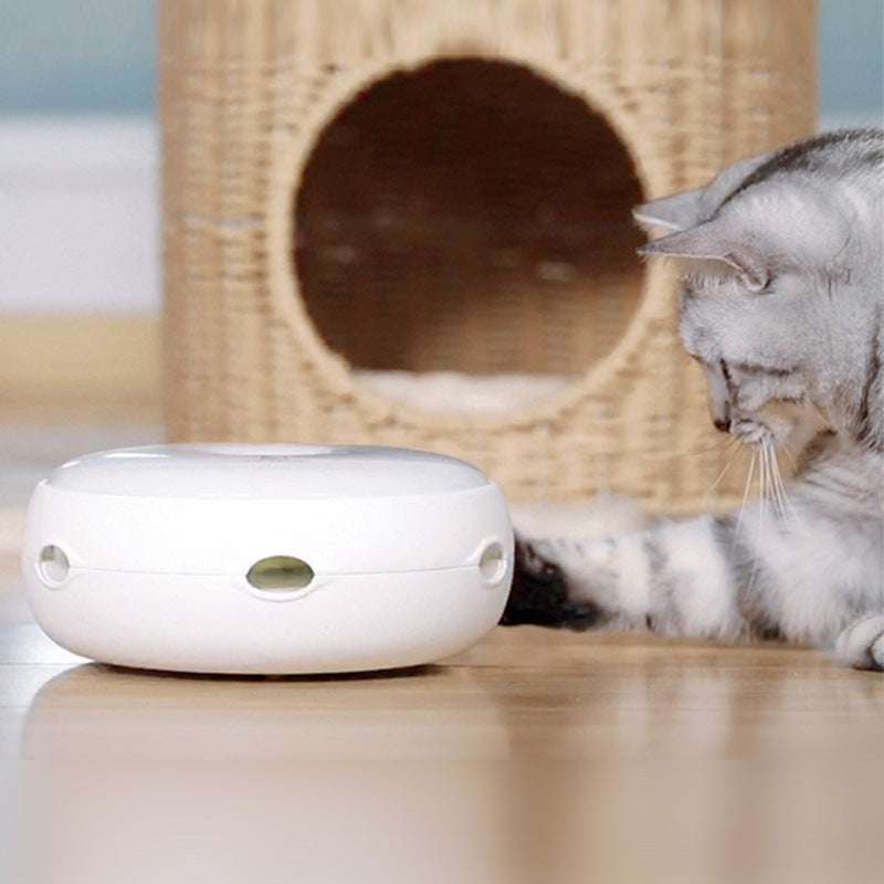 Electric cat toy smart funny cat stick donut automatic turntable - Minihomy