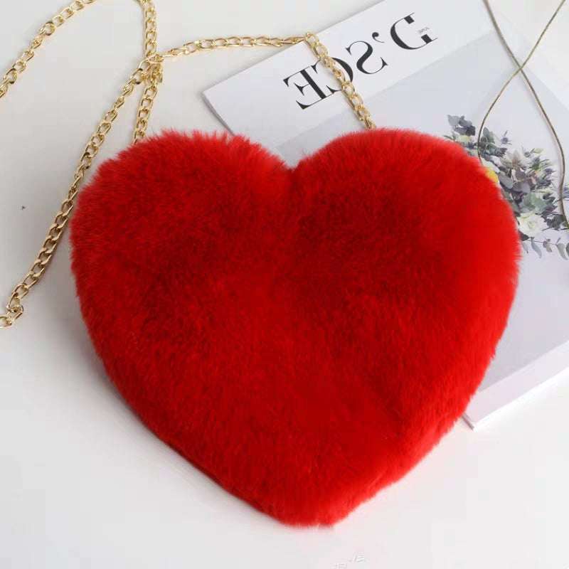 Love Bags For Women Plush Chain Shoulder Bags - Minihomy