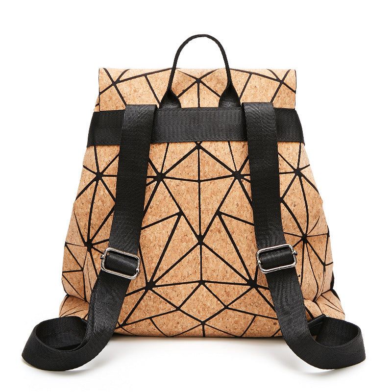 Original Natural Cork Backpack Women Wooden Vegan Bag Female Backpacks - Minihomy