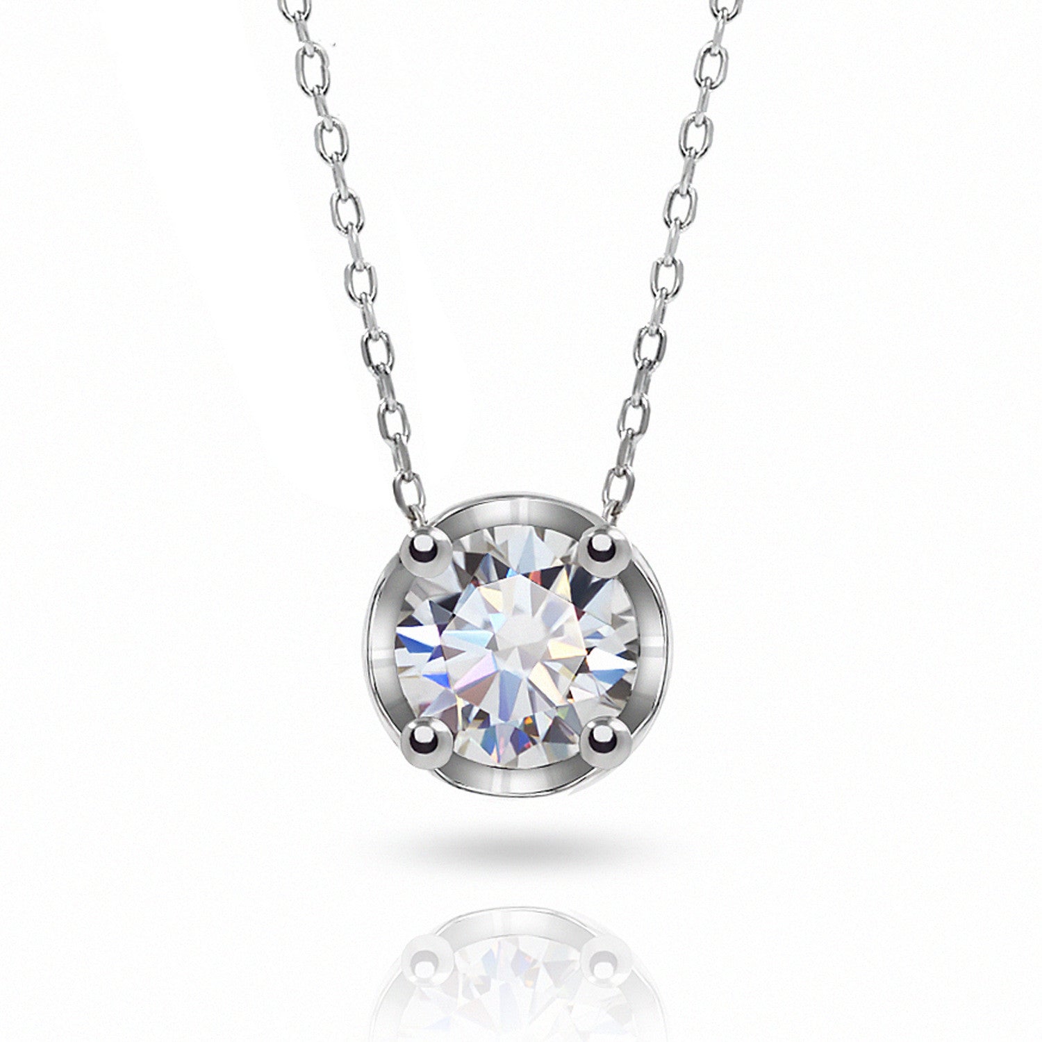 Moissanite necklace 1.5 carats VVS1 - Minihomy