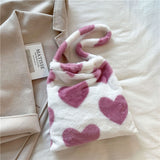 Love Heart Shoulder Bags Plush For Women - Minihomy