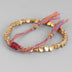 Handmade Braided Cotton Copper Beads Lucky Rope Bracelet & Bangles - Minihomy