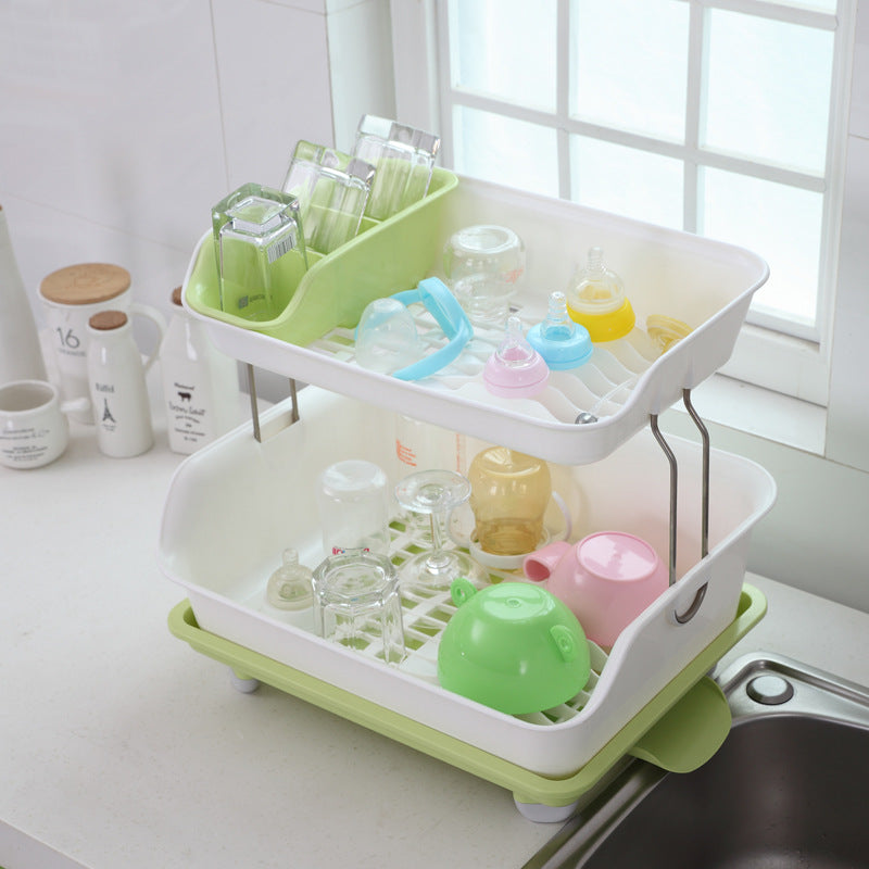 The kitchen cupboard plastic draining rack with cover tableware tableware box put water bowl dish rack rack