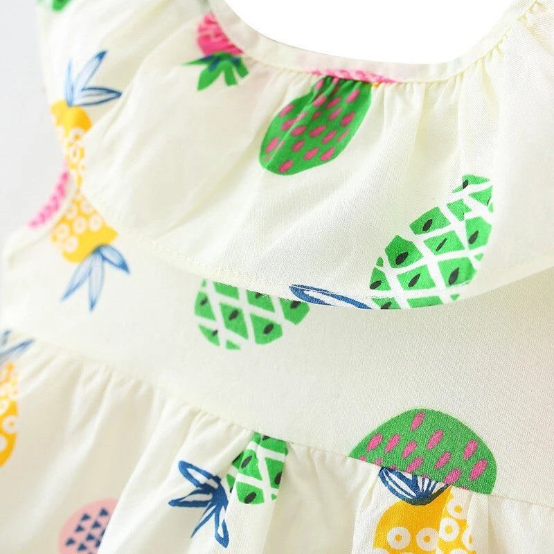 Pineapple print baby dress - Minihomy