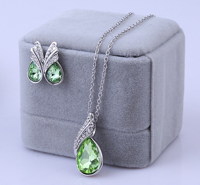 Crystal Zircon Necklace Set Combination - Minihomy