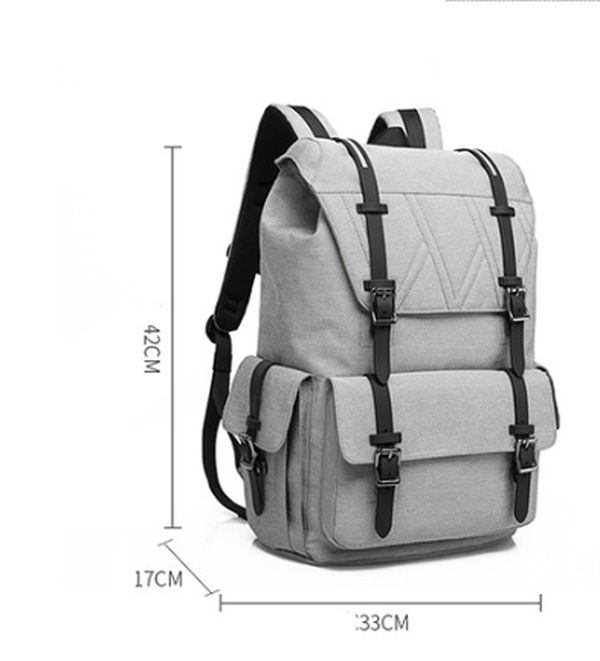 Backpacks Hasp & String Opening Unisex School Backpack for 15.6" Laptop Waterproof Bag - Minihomy