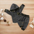 Multicolor Embroidery Plaid Plush Hoodie Suit - Minihomy