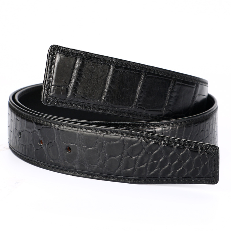 Leather Belt Belly Smooth Buckle  Single Belt Man Business Leisurebelt - Minihomy