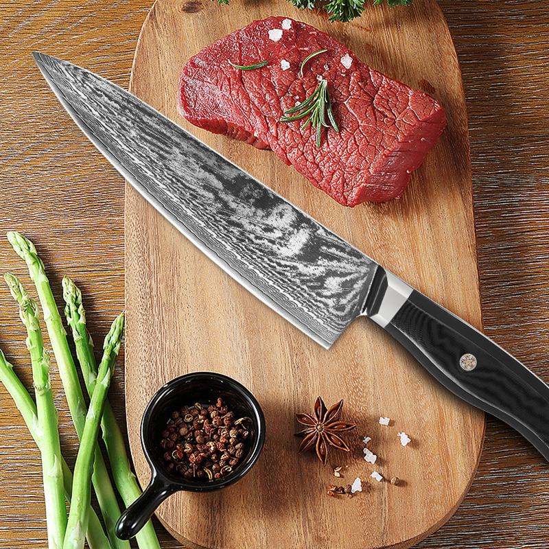 Japanese Damascus Household Chef's Knife - Minihomy