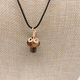 Winding Small Mushroom Natural Stone Necklace