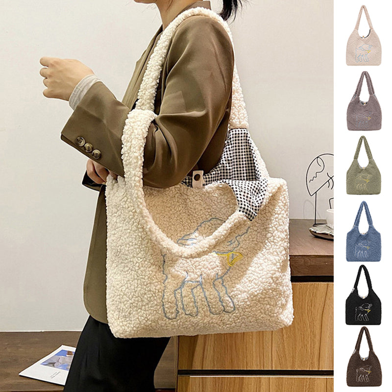 Lamb Bags Winter Shoulder Bag For Women - Minihomy