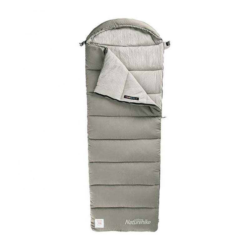 Envelope Hooded Cotton Sleeping Bag - Washable and Double Stitched for Tent Camping - Minihomy