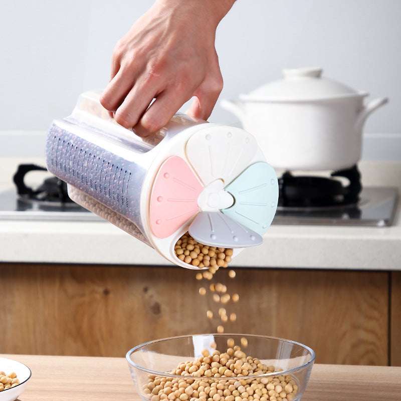 Healthy Containers Cereal Grain Dry Food Storage Tank Transparent Cover Plastic Case - Minihomy