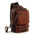 Leather Backpack Bag trend of Korean men's casual outdoor sport for men chest Bag Satchel - Minihomy